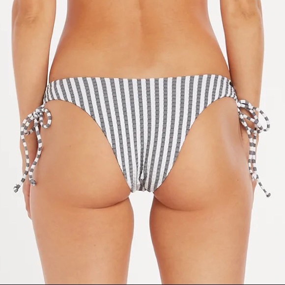 NWT: Volcom - DROP A LINE V BIKINI BOTTOM - BLACK COMBO Sz: L - Picture 4 of 5